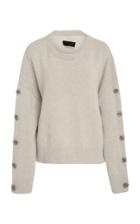 Nili Lotan Martina Buttoned Wool And Cashmere-blend Sweater