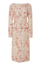 Brock Collection Dia Cherry Blosson Silk Jacquard Coat