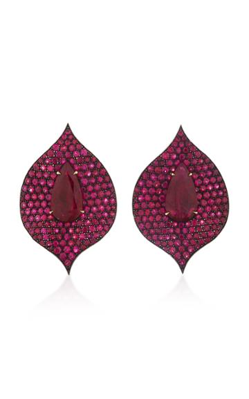 Bayco One-of-a-kind Ruby & Diamond Earrings