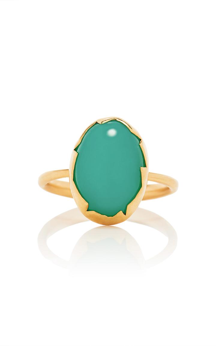 Annette Ferdinandsen Chrysoprase Egg Ring
