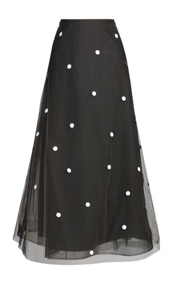 Yanina Demi Couture Dotted Midi Skirt