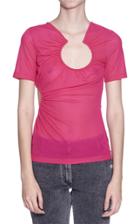 Moda Operandi Off-white C/o Virgil Abloh Swiss Cheese Open-hole Ruched Top Size: 38