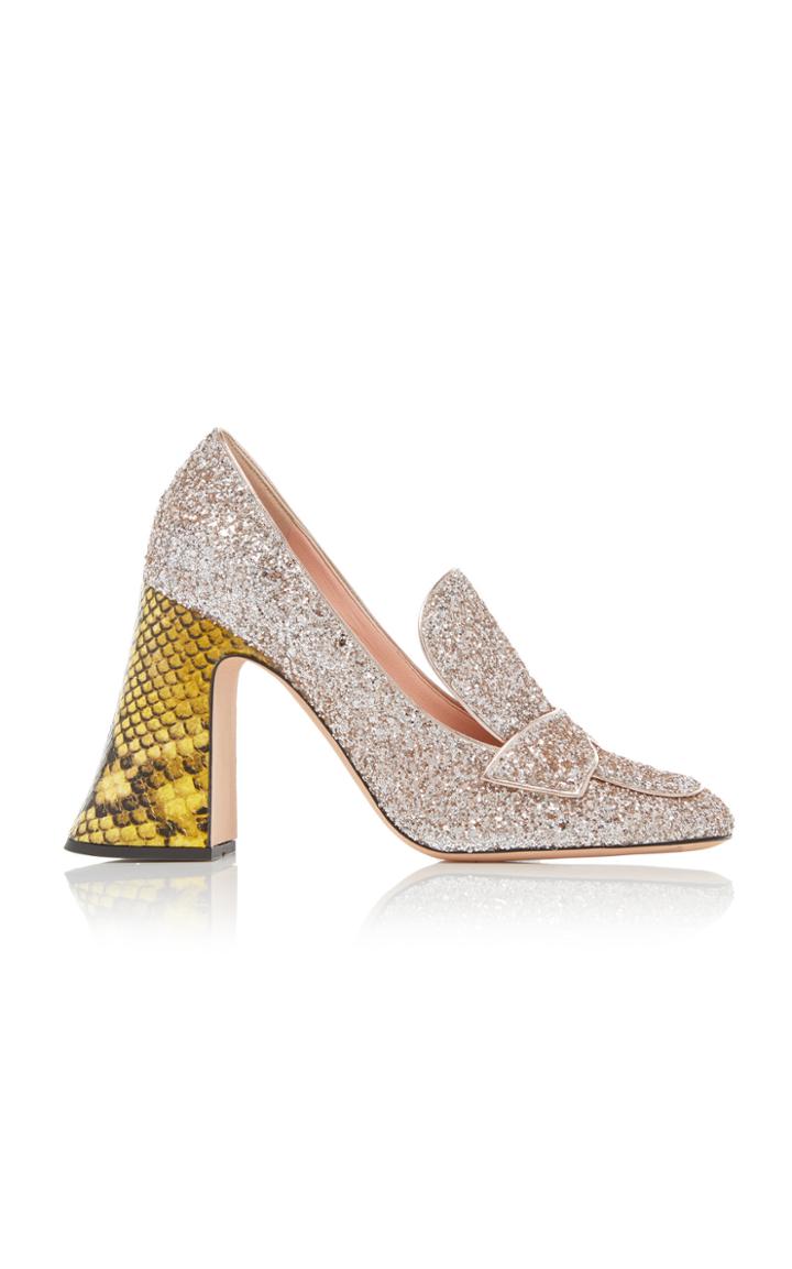 Rochas Glitter High Heel Pump