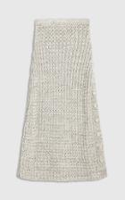 Moda Operandi Brock Collection Sheila Button-detailed Linen-cotton Knit Midi Skirt