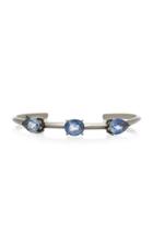 Jack Vartanian Rhodium-plated 18k White Gold Sapphire Cuff