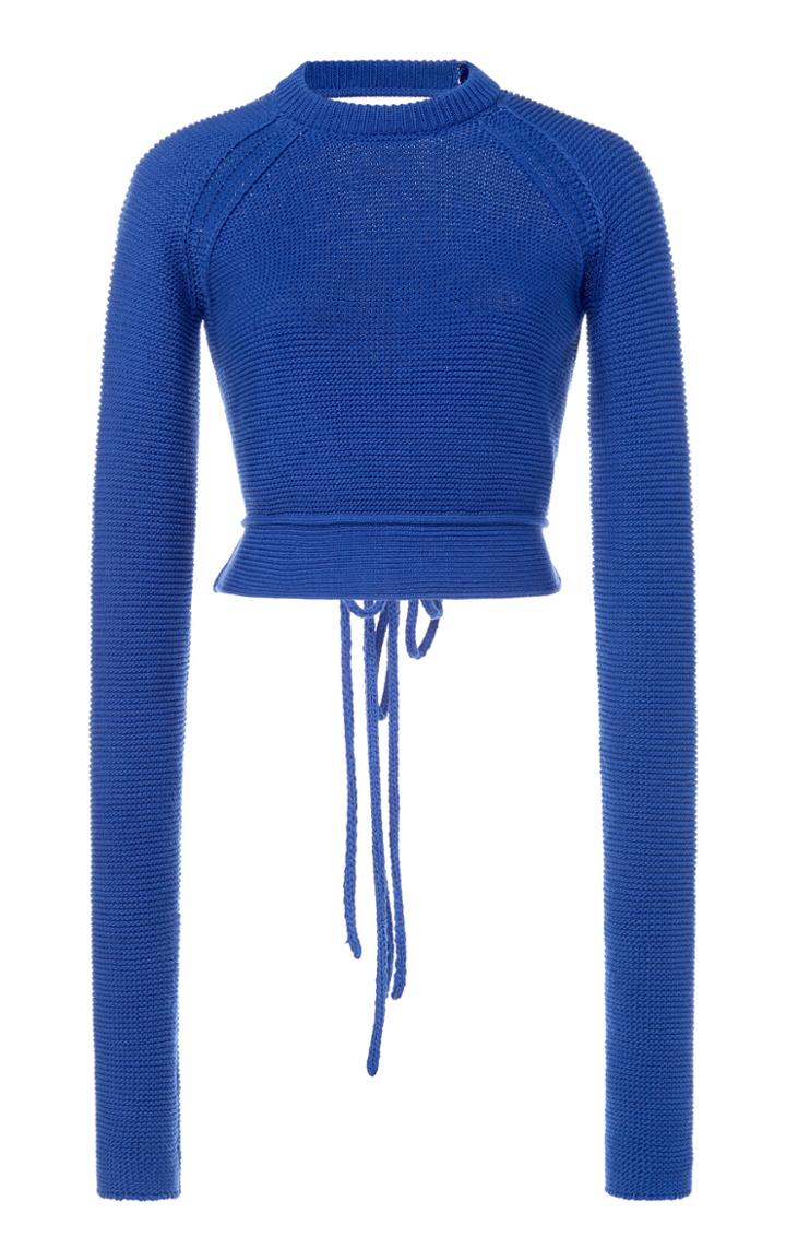 Moda Operandi Salvatore Ferragamo Ribbed-knit Cropped Sweater Size: S