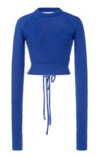 Moda Operandi Salvatore Ferragamo Ribbed-knit Cropped Sweater Size: S