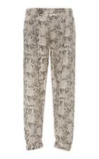 Atm Snake-print Silk-satin Cropped Joggers