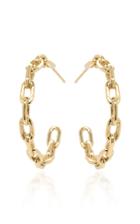 Zoe Chicco 14k Yellow Gold Large Chain Hoop Earrings