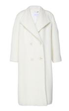 Alberta Ferretti Double Breasted Long Alpaca-wool Coat