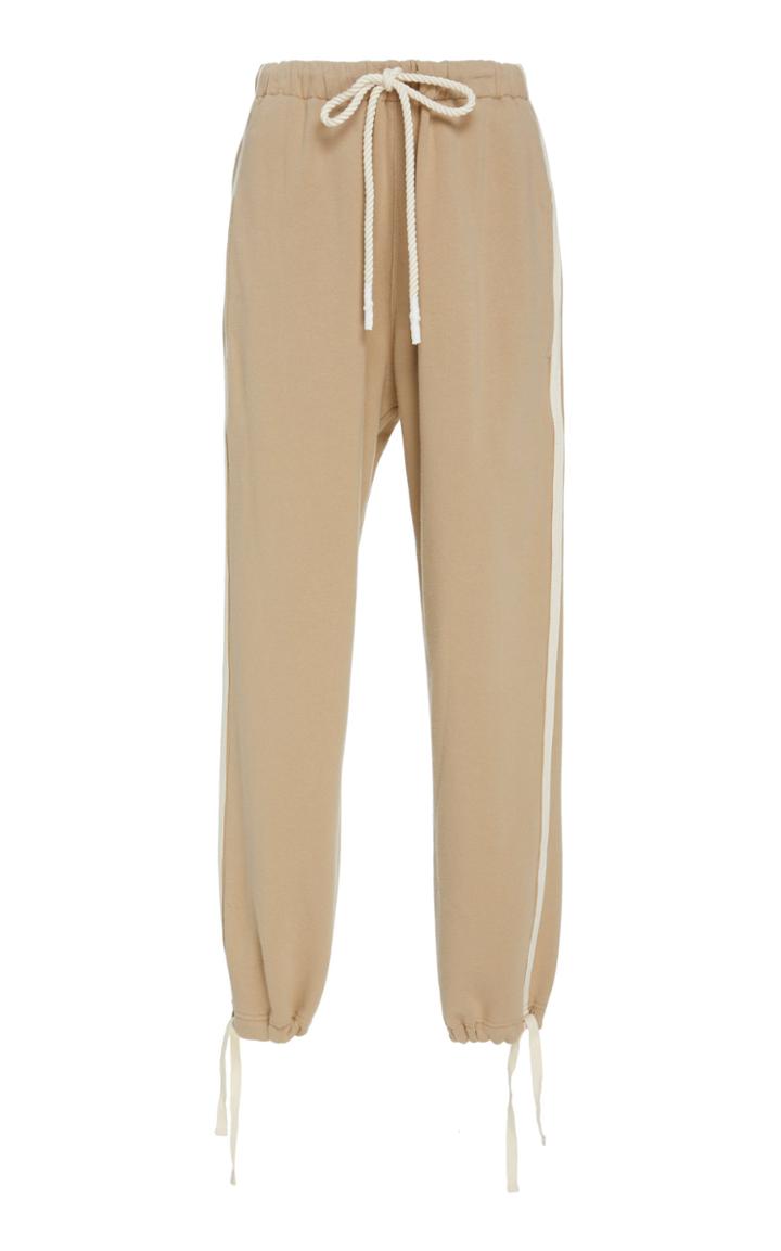 Bassike Tied Hem Cotton Fleece Sweatpants