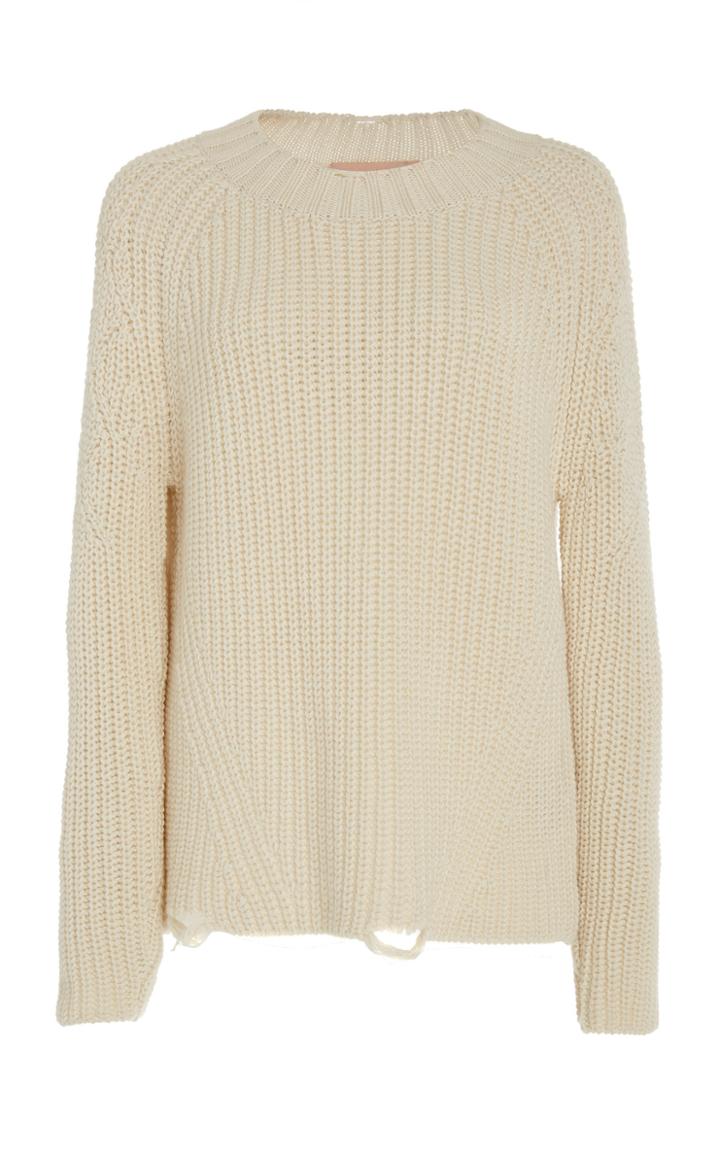 Brock Collection Distressed Cashmere Silk Sweater