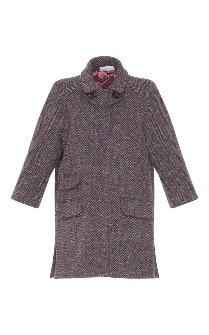 Luisa Beccaria Three Quarter Sleeve Coat