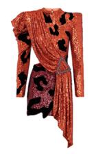 Moda Operandi Raisa Vanessa Draped Sequined Mini Dress