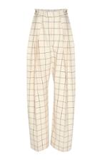 Jw Anderson High-waisted Wide-leg Check Trousers