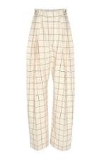 Jw Anderson High-waisted Wide-leg Check Trousers