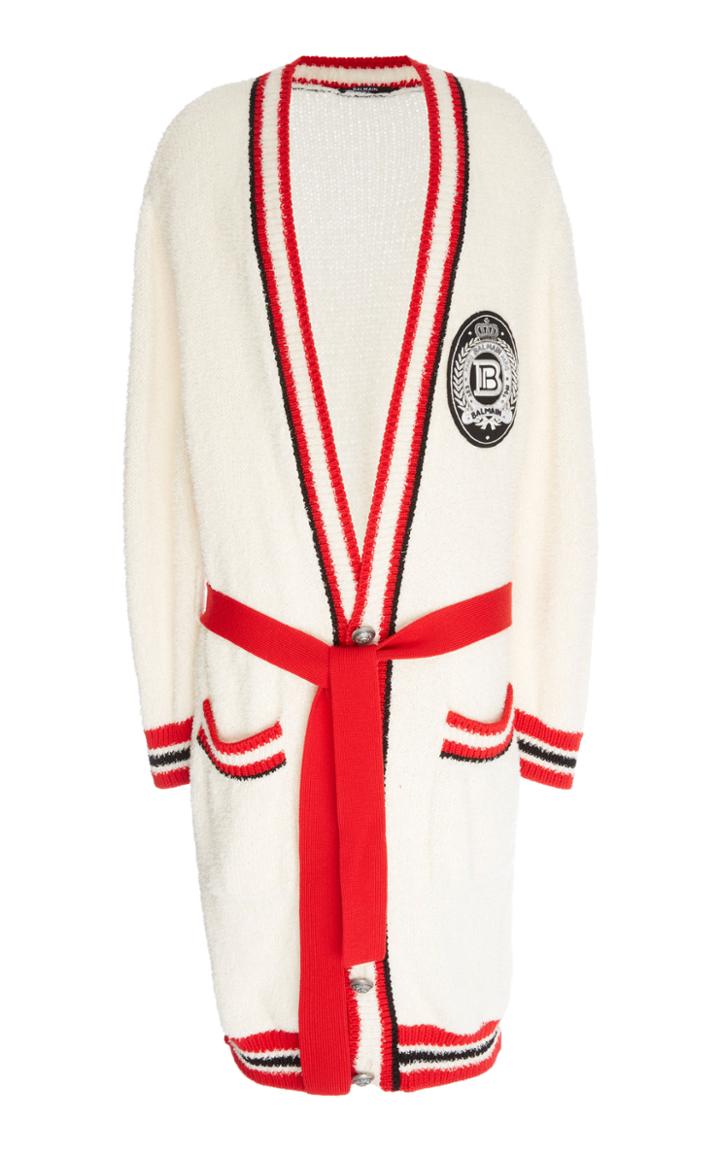 Balmain Badge And Buttoned Cardigan