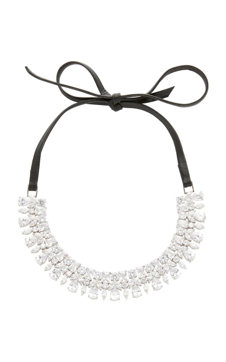 Fallon Monarch Mayfair Silver-tone Crystal Choker