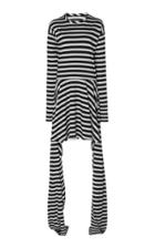 Jw Anderson Long Sleeve Cotton Stripe Dress