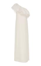 Lein Silk Organza One Shoulder Gown