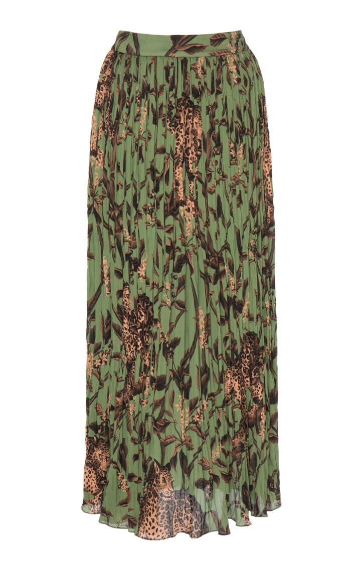 Johanna Ortiz The Act Of Nature Pleated Chiffon Skirt
