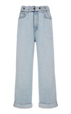 Brunello Cucinelli Belted High-waisted Cropped Straight-leg Jeans