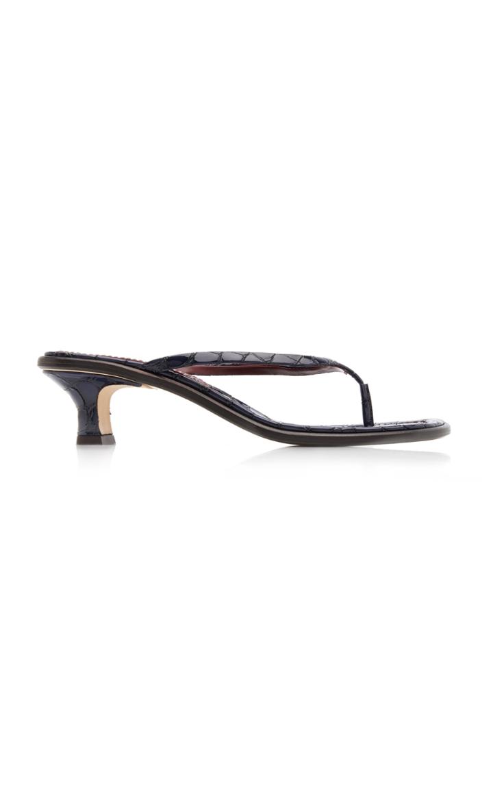 Sies Marjan Alix Croc-effect Leather Sandals