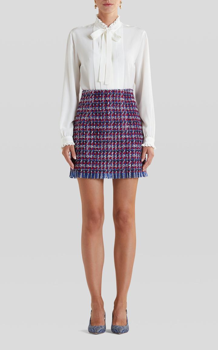 Moda Operandi Etro Fringed Tweed Mini Skirt