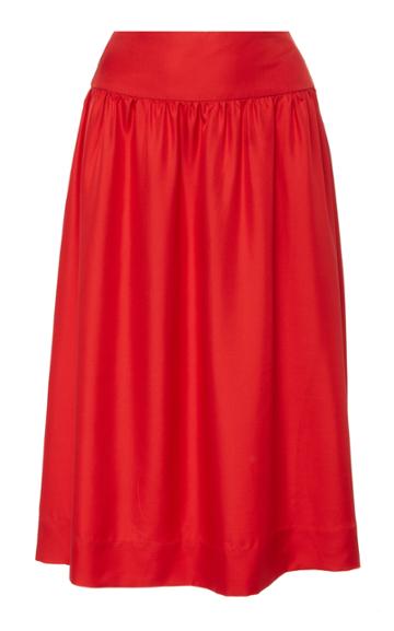 Deitas Shima Twill Silk A-line Skirt