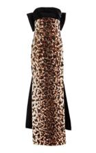 Elizabeth Kennedy Embellished Strapless Gown
