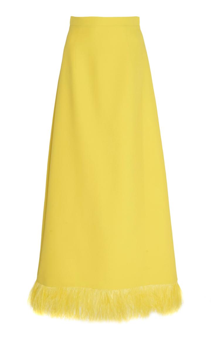 Andrew Gn Feathered Maxi Skirt