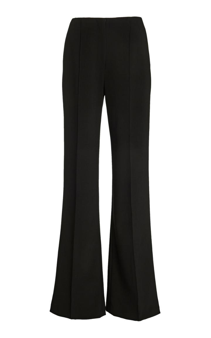 Carolina Herrera High-waisted Silk-crepe Flared Pants