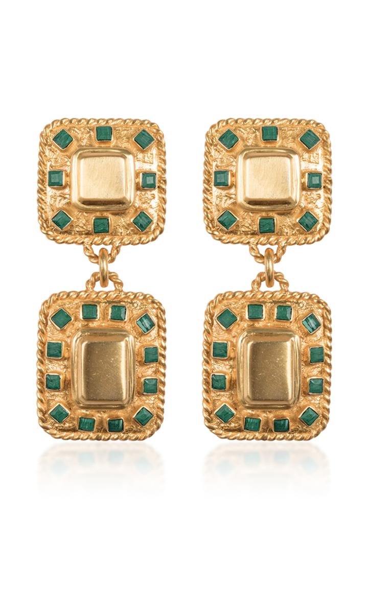 Valre Zephyr Ii Gold-plated And Malachite Earrings