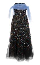 Carolina Herrera Embroidered Strapless Dress