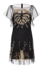 Red Valentino Embellished Tulle Mini Dress
