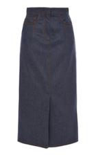 Moda Operandi Agnona Denim-effect Wool Midi Skirt