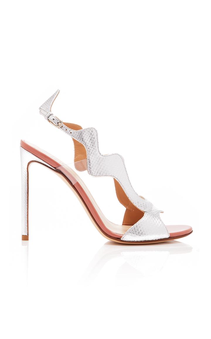 Francesco Russo Metallic Wave Sandal