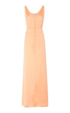 Luisa Beccaria Button Front Satin Camisole Dress