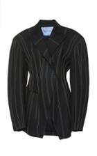 Mugler Sculpted Spiral-seam Virgin Wool Jacket