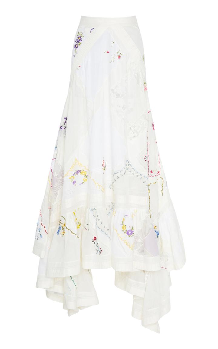 Moda Operandi Tory Burch Handkerchief Embroidered Maxi Skirt Size: 00