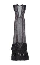 Roberto Cavalli Embroidered Tiered Dress