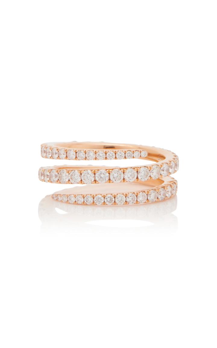 Anita Ko Triple Coil 18k Gold Diamond Ring