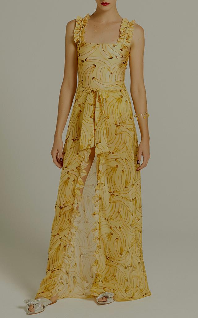 Adriana Degreas Muse Print Swimsuit With Ruffles