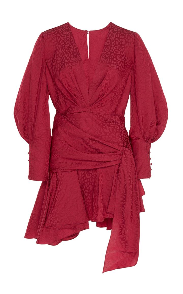 Johanna Ortiz Moda Exclusive Loyal To Me Satin Single-sleeve Dress