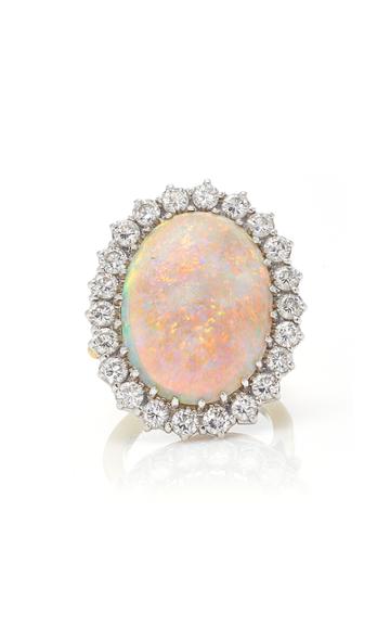 Moira Fine Jewellery Vintage Opal And Diamond Cluster Ring