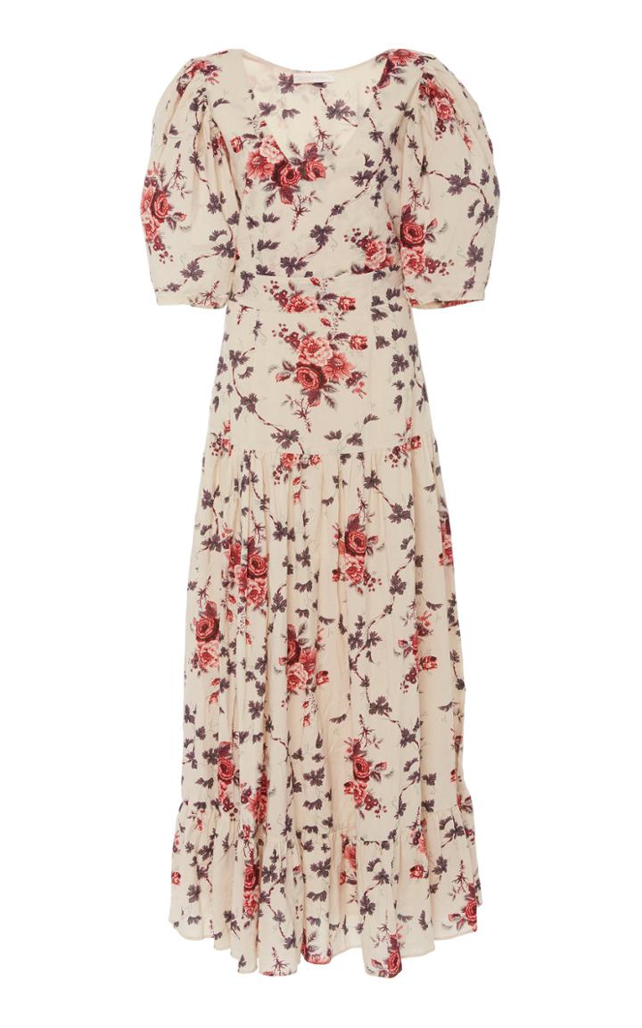 Loveshackfancy Lenny Floral-print Cotton Dress