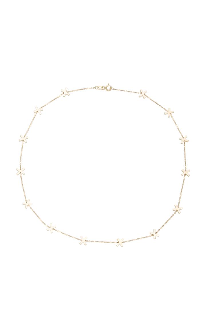 Established 18k Gold X Chain Necklace