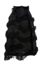 Moda Operandi Libertine Mourning Fringe Pleated Midi Skirt