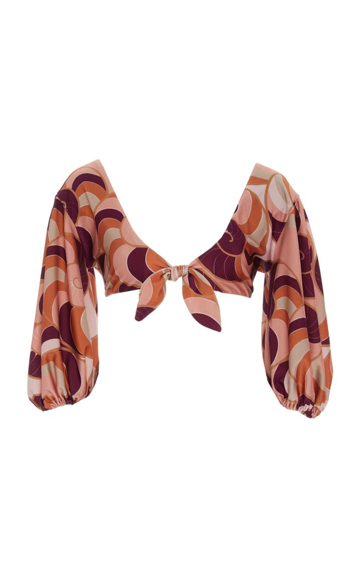 Adriana Degreas Puffed Sleeve Bikini Top