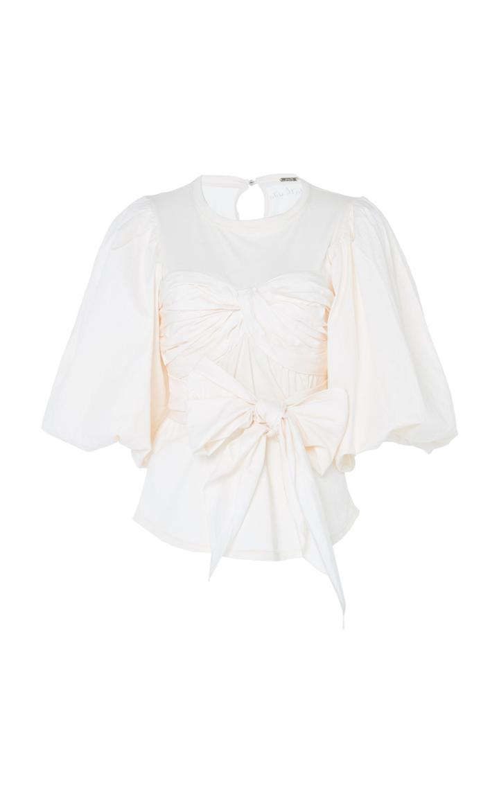 Johanna Ortiz Idyllio Ruched Cotton Top